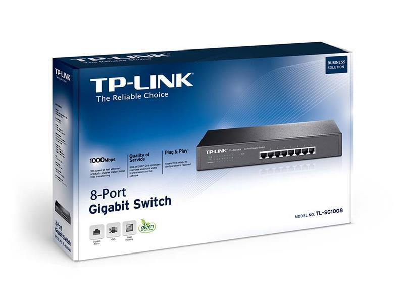 Комутатор TP-Link TL-SG1008 (8хGE, метал) Ні Харьков - изображение 2