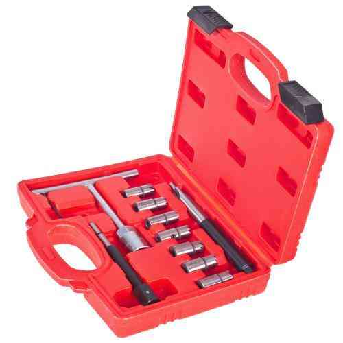 Комплект фрез для чищення седел форсунок, 10 предм(КФ-3015) Alloid Одесса