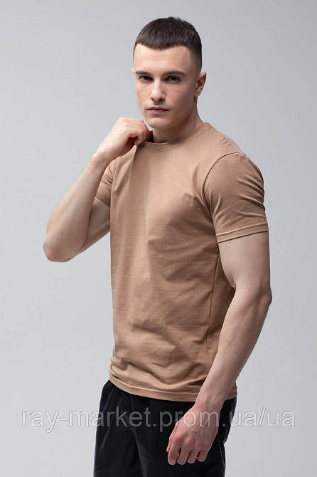 Футболка базова Ray Premium Fit чоловіча коричнева (U0102-Brown) XL Київ - фото 8