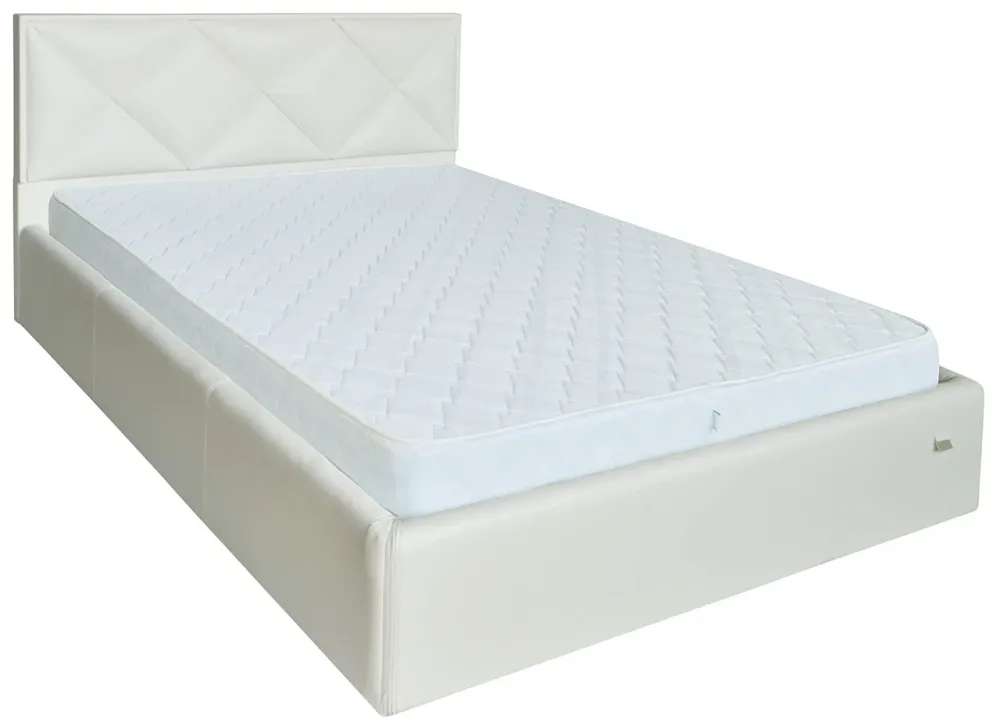 Кровать Двуспальная Leeds Comfort 160 х 190 см Boom 01 С подъемным механизмом и нишей для белья Белый Киев - изображение 1