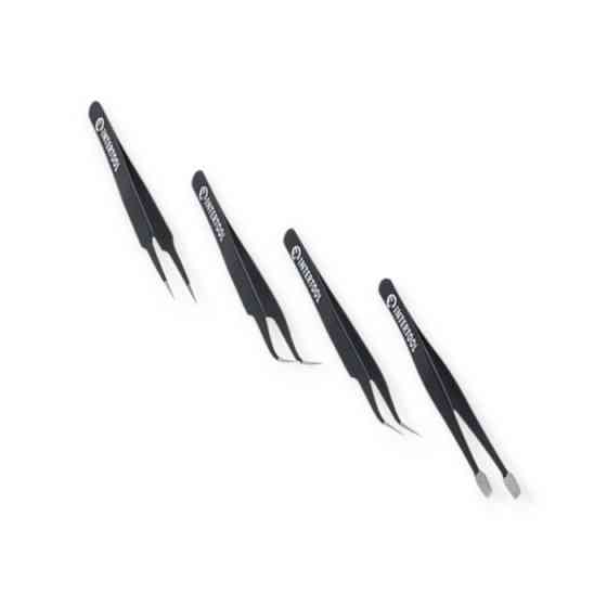 Набор пинцетов из нержавеющей стали 4шт, антистатичные, тефлон. покрытие Мукачево