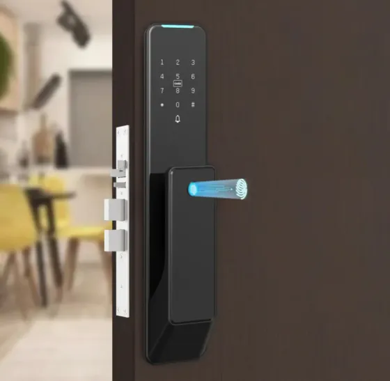 Розумний дверний біометричний замок SEVEN LOCK SL-7775BF black Київ