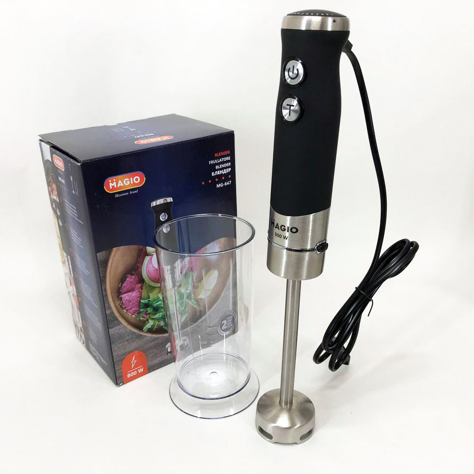 Блендер для взбивания крема и соусов MAGIO, Кухонный погружной блендер с насадками WS-49 Львов - изображение 5