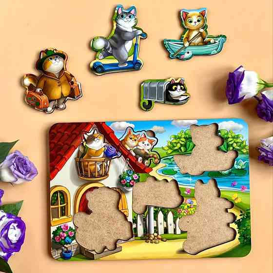 Деревянный пазл-вкладыш 