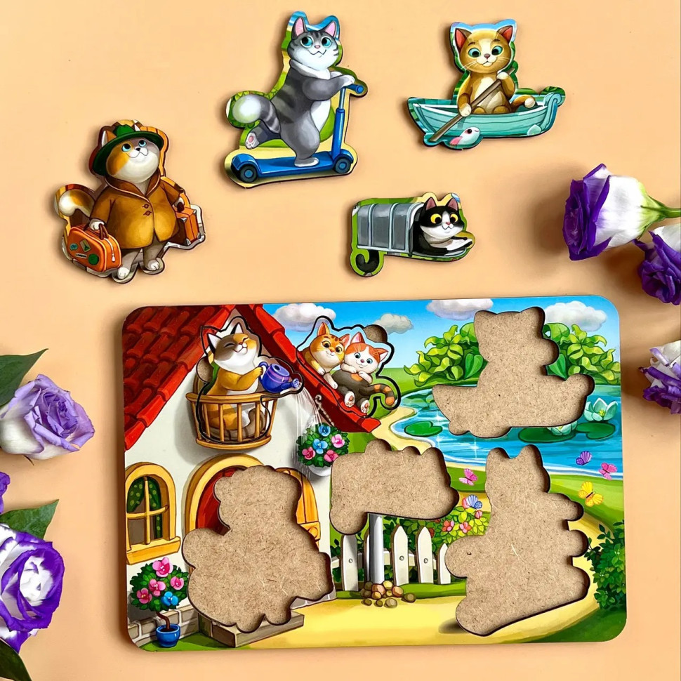 Деревянный пазл-вкладыш 