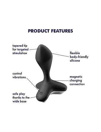 Анальна пробка з вібрацією Satisfyer Game Changer Black Sex Aura Київ