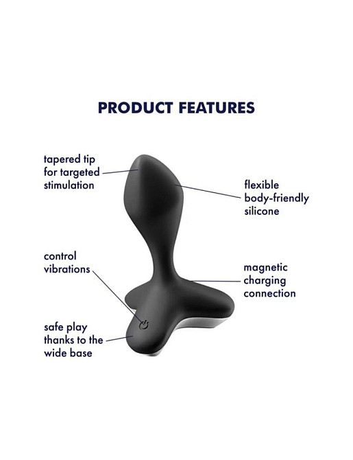 Анальна пробка з вібрацією Satisfyer Game Changer Black Sex Aura Київ - фото 4