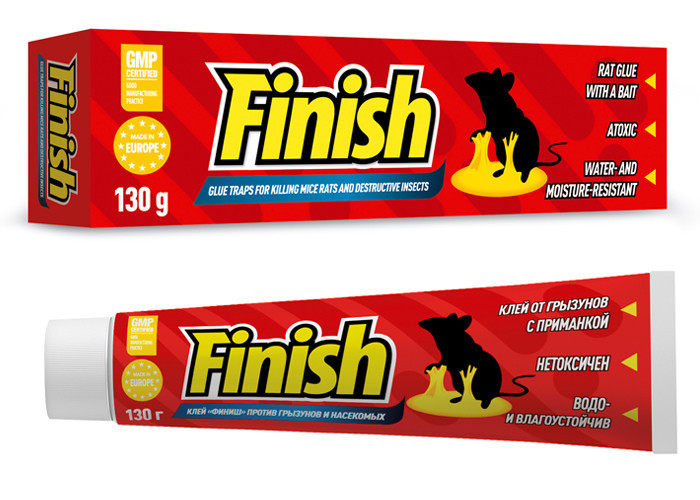 Клей «Финиш» для отлова мышей, крыс и вредных насекомых 130 г Винница - изображение 1
