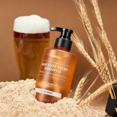 Шампунь Kundal Beer Yeast Hair Loss Relief Shampoo Herb Mint 500 мл (8809693257379) Вінниця - фото 2