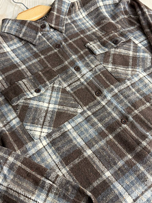 Сорочка жіноча YZY 223 картата оверсайз тепла байка, коричневий, one size Київ - фото 18