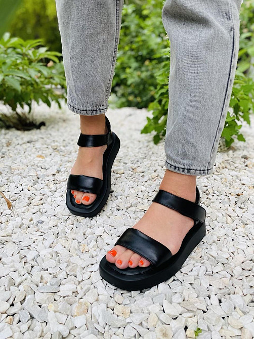 ARLEN Босоніжки жіночі ARLEN Бос-06 чорні (літо, шкіра натуральна) (4379) Коломыя - изображение 1