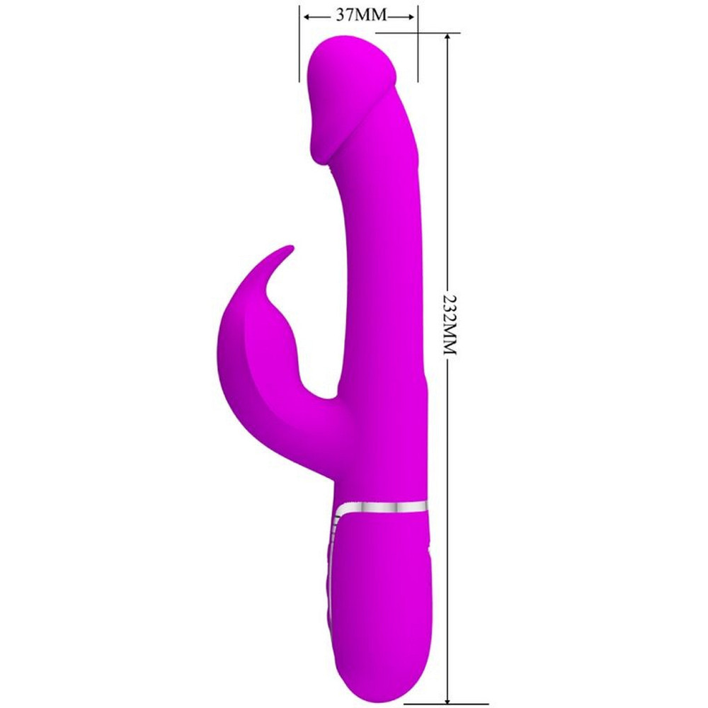 Вибратор PRETTY LOVE Kampas Rabbit 3 in 1,7 vibration functions 4 licking settings Sex Aura Киев - изображение 2