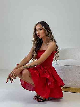 Женское романтическое праздничное платье люрекс диско Красный Одесса