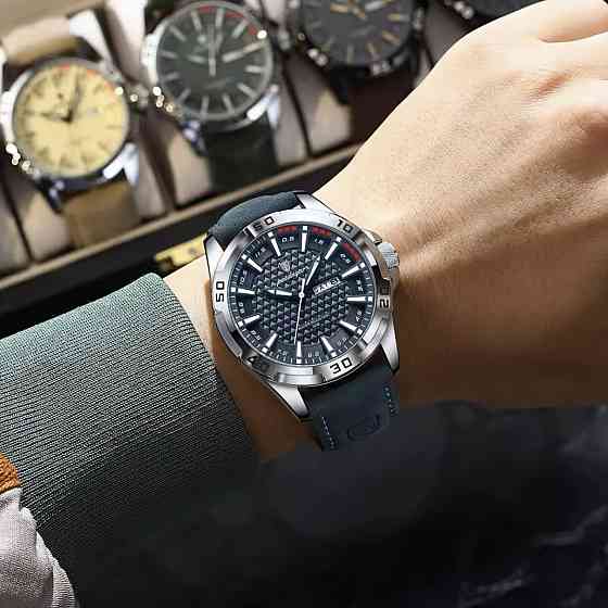 Часы мужские наручные кварцевые Poedagar Gambit Синий Киев