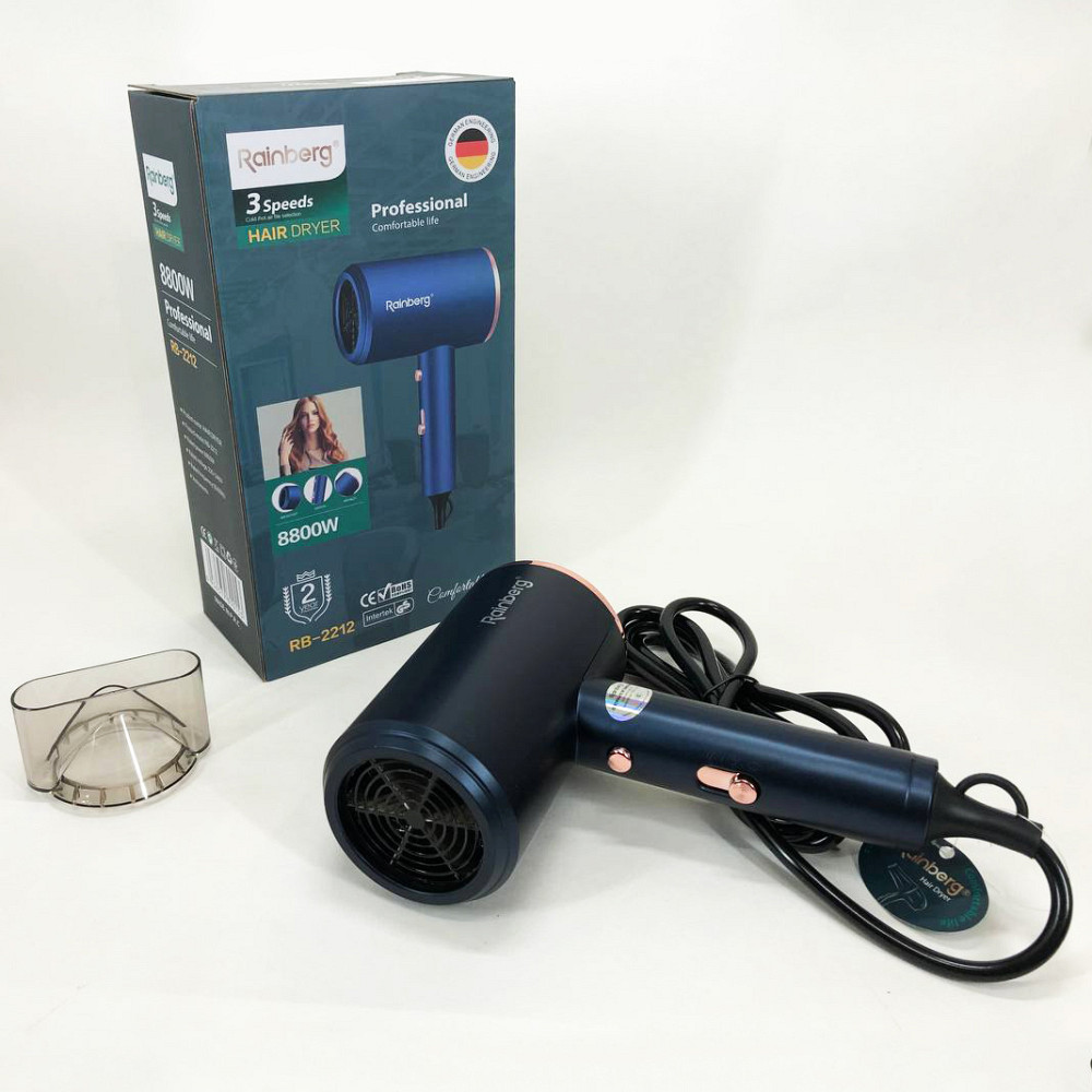Хороший електричний фен Rainberg, Фен з регулюванням температури і потоку повітря TN-29 Івано-Франківськ - фото 7