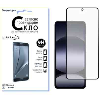 Стекло защитное Fine Line Xiaomi Redmi Note 14S Black (FL-TGFG-392) Винница