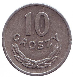 Монета 10 грошів. 1961-85 рік, Польща. (В) Полтава - фото 1