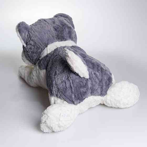 Мягкая игрушка-плед, подушка 3 в 1 Хаски плед в игрушке 50×30×26 (см) Серый 7124G Киев