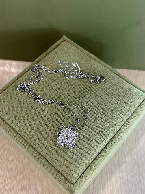 Ван Кліф комплект / Van Cleef підвіска з цирконами Одеса - фото 1