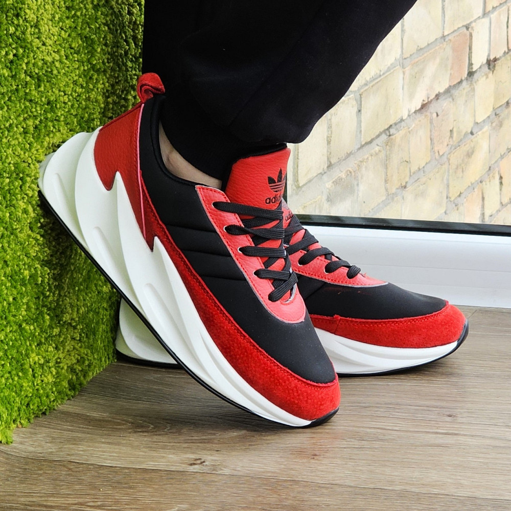 Кросівки Adidas $harks Червоні Чоловічі Адідас Чорні Акули (розміри: 41,42,43,44) Відео Огляд Дніпро - фото 2