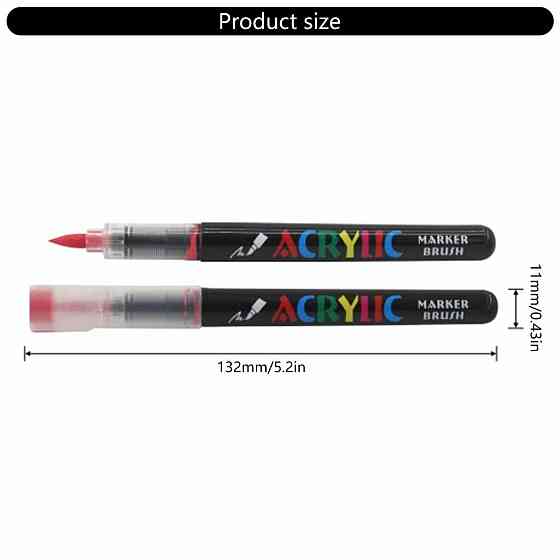 Маркеры акриловые набор 24 шт для рисования и творчества премиум качество, маркеры для ткани, дерева и керамики Каменец-Подольский