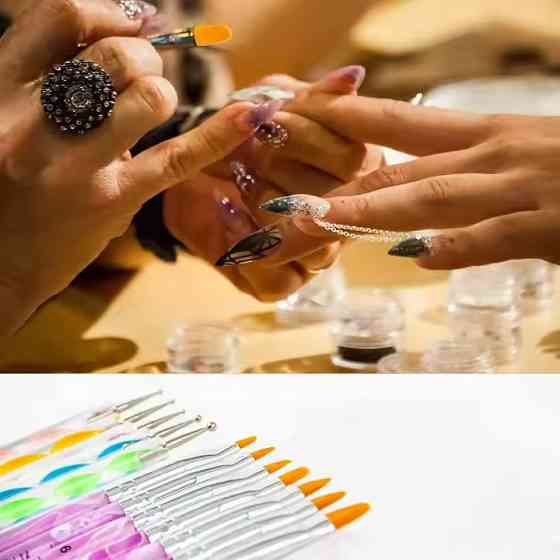 Набор кистей для маникюра и педикюра профессиональный набор для нейл-арта 15 шт. Каменец-Подольский