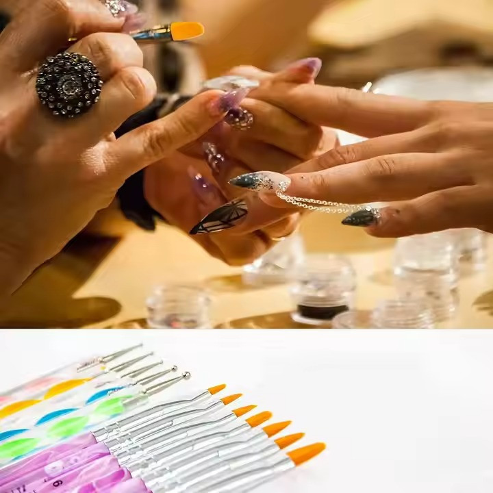 Набір пензлів для манікюру та педикюру професійний набір для нейл-арту 15 шт. Кам'янець-Подільський - фото 5