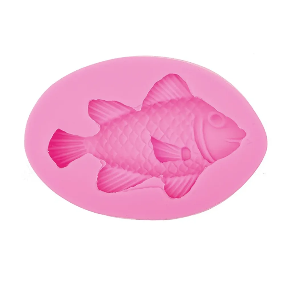 Молд силиконовый Рыбка 76 на 50 мм розовый Киев - изображение 8