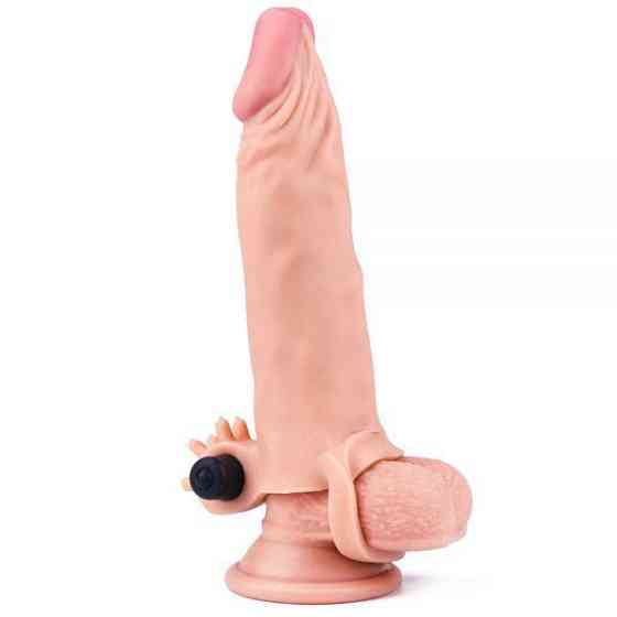 Насадка з вібрацією Add 2" Vibrating Penis Sleeve, Flesh Sex Aura Київ