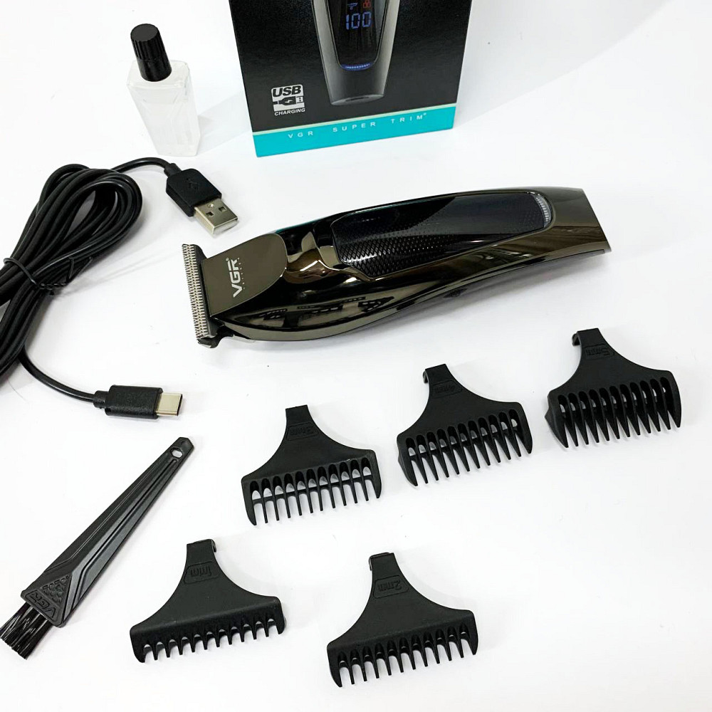 Електрична машинка тример для волосся і бороди, Професійна електрична машинка для стрижки HX-26 Львів - фото 3