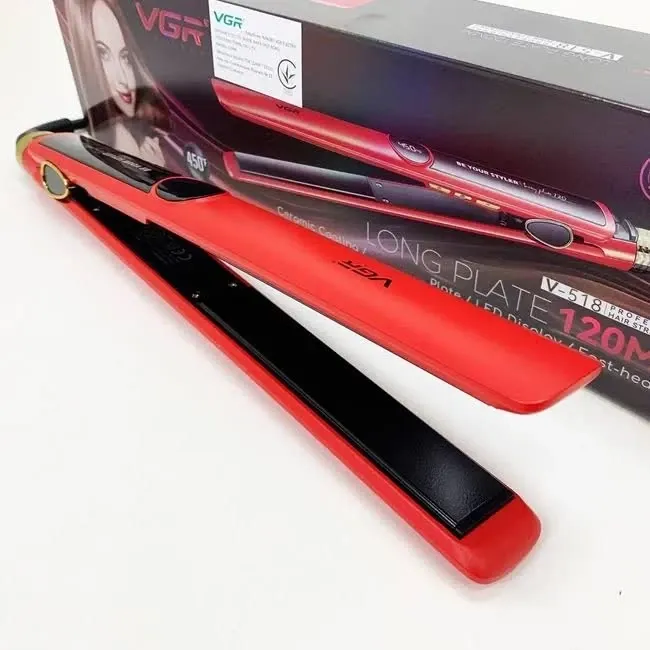 Утюжок для выпрямления волос  VGR V518, 3 температуры, 60ВТ,поворотный шнур, красный цвет Одесса - изображение 5