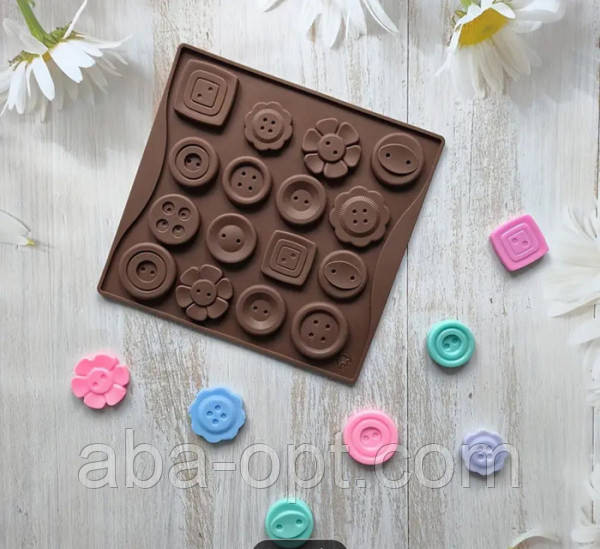 Молд силіконовий 16 х 17 см Гудзика ( шт ) Одеса - фото 1