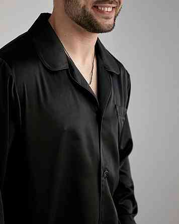 Мужская пижама шелк Черный XL Харьков