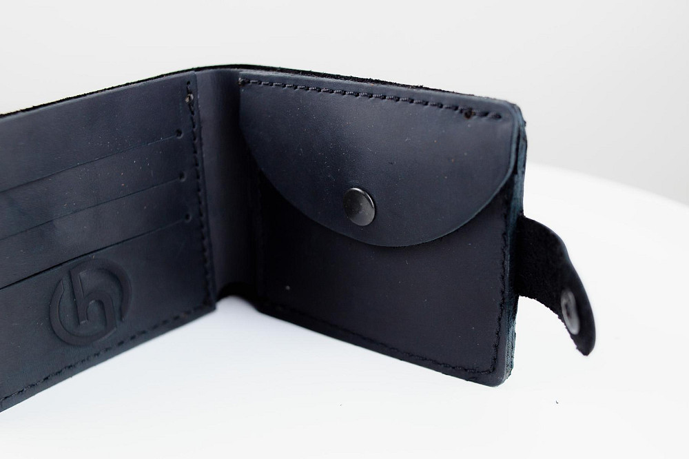 Класичний гаманець Skill із натуральної шкіри Crazy Horse SH119 (Чорний) Суми - фото 4