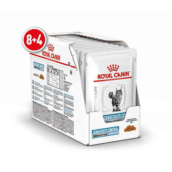 Вологий корм для дорослих котів ROYAL CANIN SENSITIVITY CONTROL CHICKEN CAT 0.085 кг 8+4 Киев