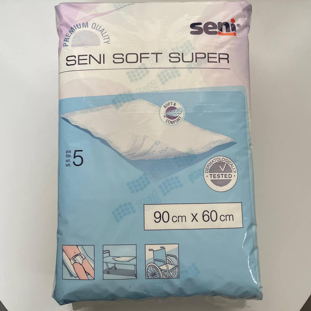 Пелюшки гігієнічні універсальні Seni Soft Super 90см*60см, 5 шт. Кривий Ріг - фото 1