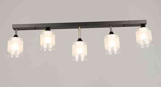 VALESO Люстра стельова на 5 плафонів VALESO K2345/5, патрон E27, лінійна, Чорний+Бронза Коломыя