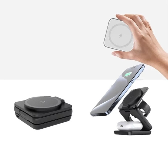 Беспроводное зарядное устройство Benks JuicePod Wireless Charger Stand + функция MagSafe 3 в 1 Винница