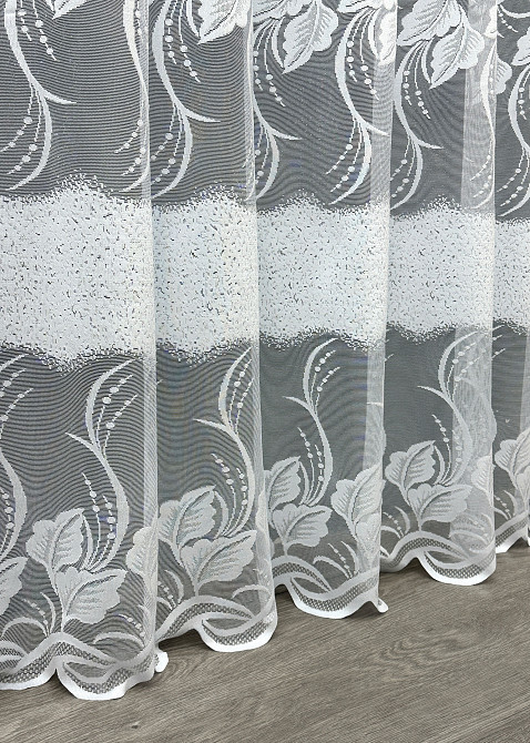 Тюль жакард "Преміум" колір білий 1784т Київ - фото 5