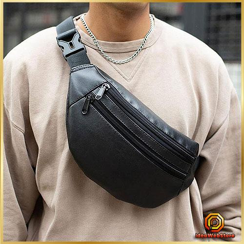 Сумка на пояс мужская бананка кожаная поясная экокожа компактная Київ - фото 1