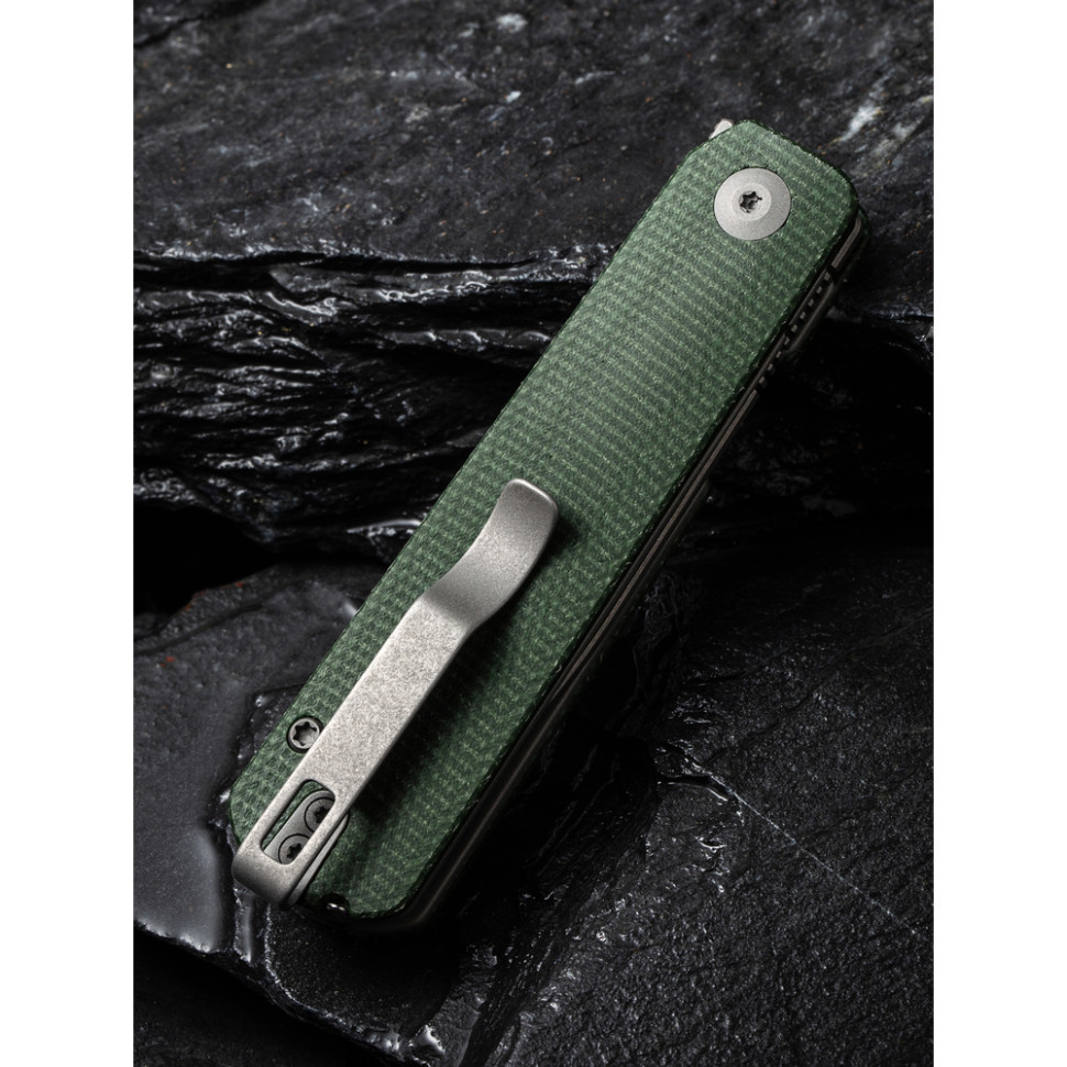 Ніж складаний кишеньковий Civivi Sendy, (7.2 см) Nitro-V / Micarta темно-зелений Київ - фото 16