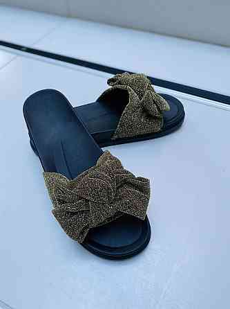 No brend Шльопанці жіночі 954 зелені (літо, тканина) (1864) Коломыя