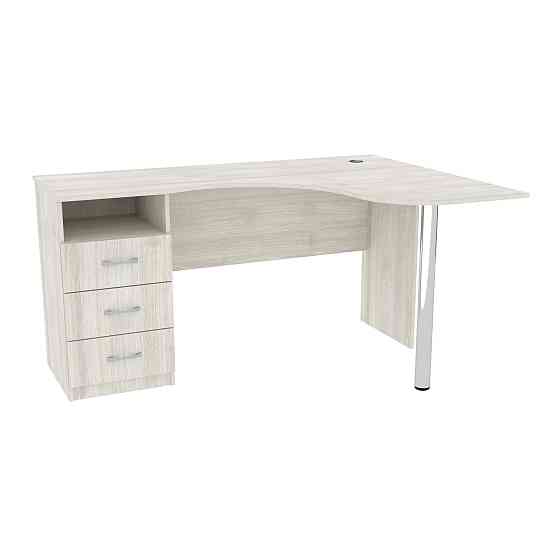 Стіл кутовий з шухлядами ОСК-4, Дуб Шамоні Світлий, 1500/1100/760 Львів