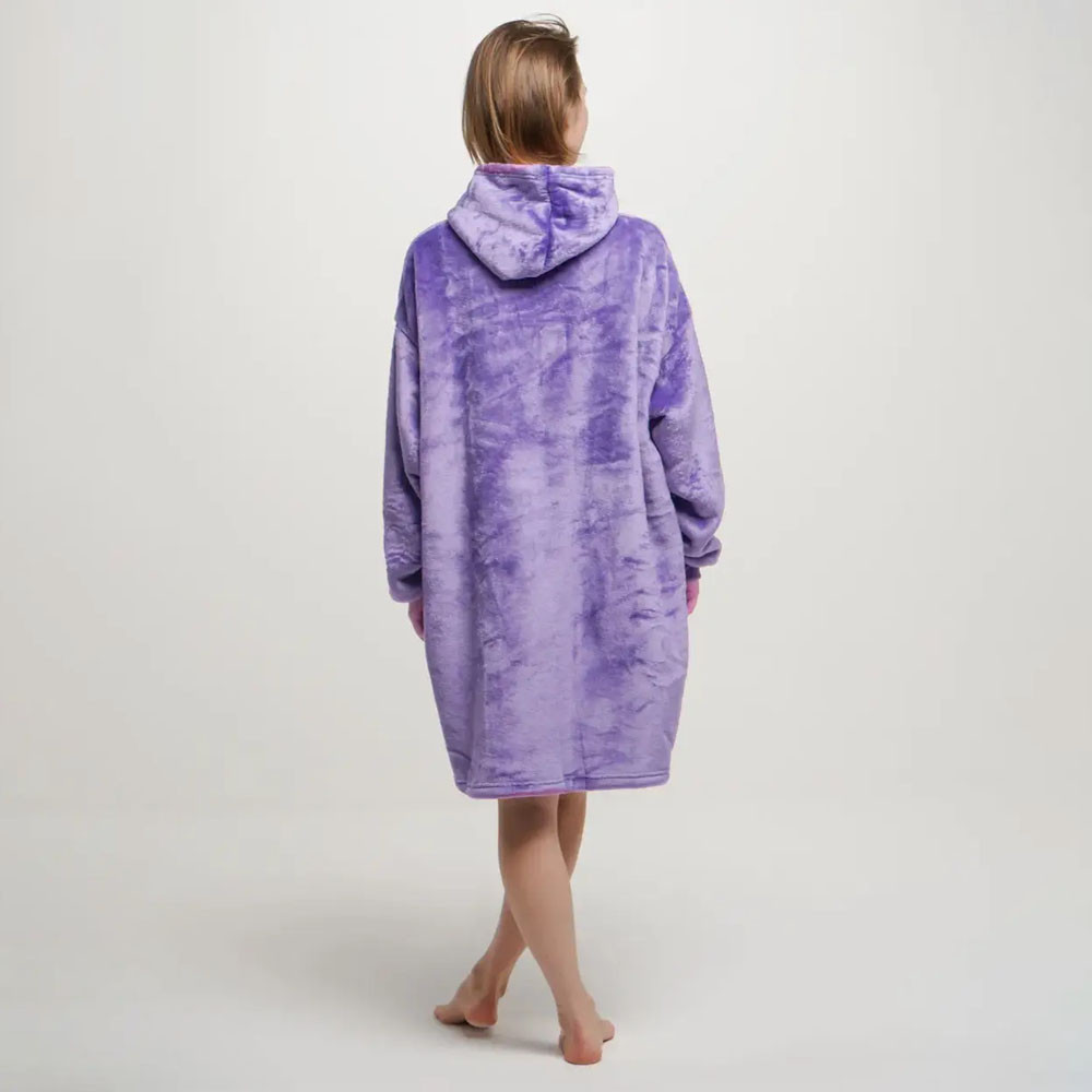 Плед толстовка с капюшоном (100х80см) HUGGLE HOODIE, Фиолетовый / Плед-худи / Оверсайз толстовка плед с капюшоном Киев - изображение 7