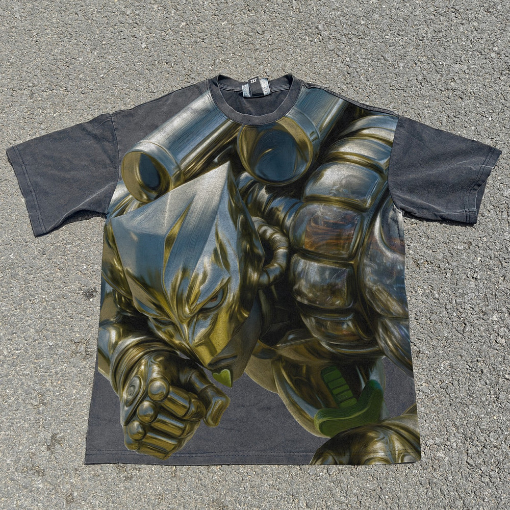 Футболка чоловіча з принтом аніме Аніме Джоджо Пригоди Тхе оверсайз (S/M/L) Черний Дніпро - фото 1