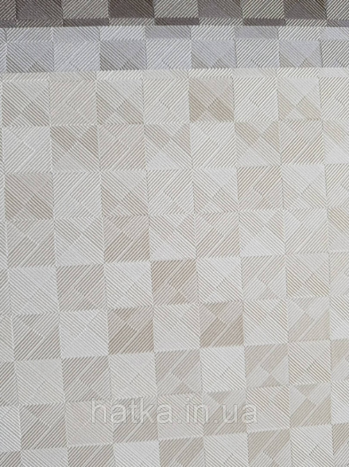 Шпалери метрові вінілові на флізелін AdaWall Beta метрові однотонні під тканину під льон білий з сірим Київ - фото 1