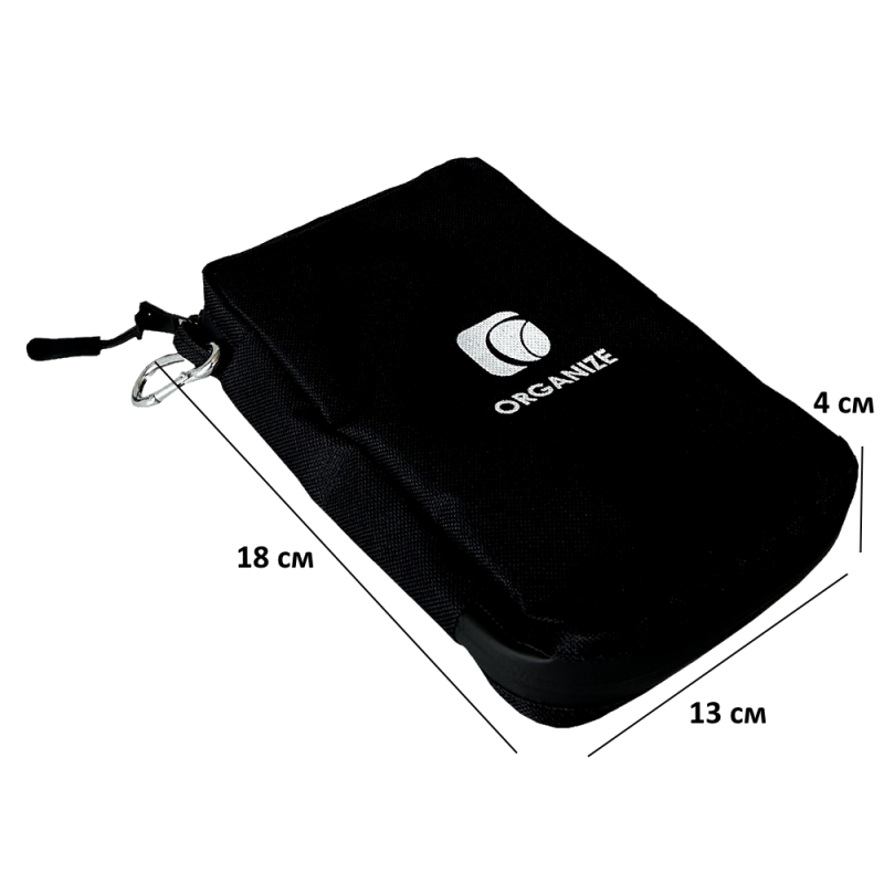 Дорожній органайзер для заряджання 18x12x3,5 см (Чорний) Суми - фото 3