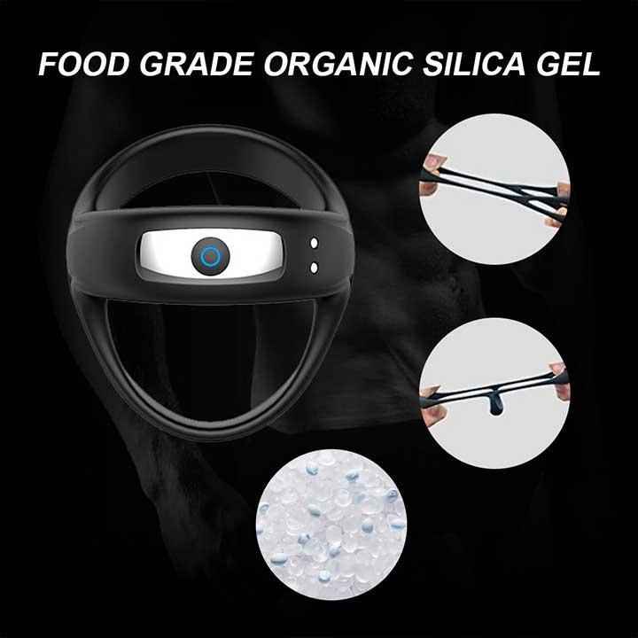 Тройное эрекционное виброкольцо на пенис и мошонку USB - Черный Винница - изображение 3