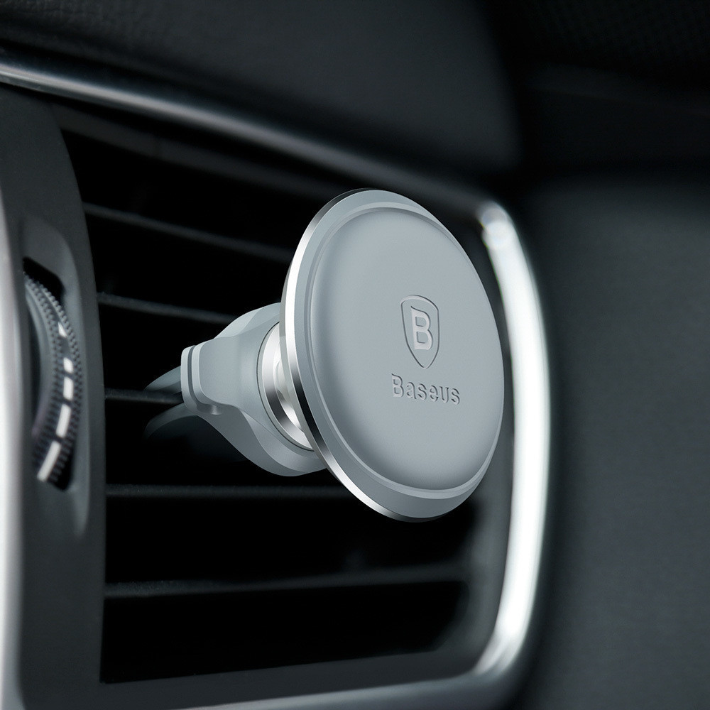 Магнитный автодержатель для телефона Baseus Magnetic Air Vent Car Mount SUGX-A0S (Серебристый) Николаев - изображение 7