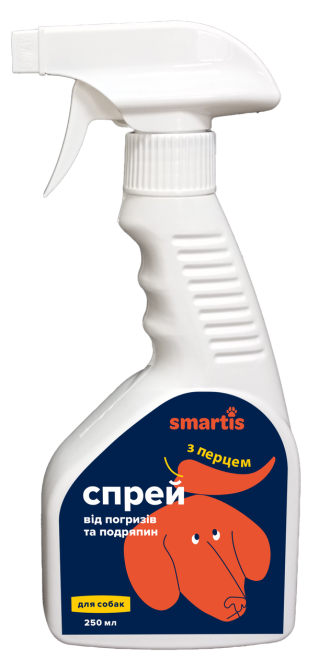 Спрей от погрызов и царапин Смартис Smartis для собак с перцем 250 мл Винница - изображение 1